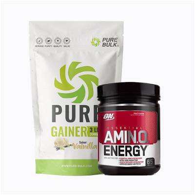 Pure gainer 3lb + amino energy 65 serv