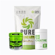 Pure gainer 3lb + creatine monohydrate 100g + pump nox - 1 pack