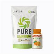 Pure gainer 3lb + one pack vitamin c - 1 pack
